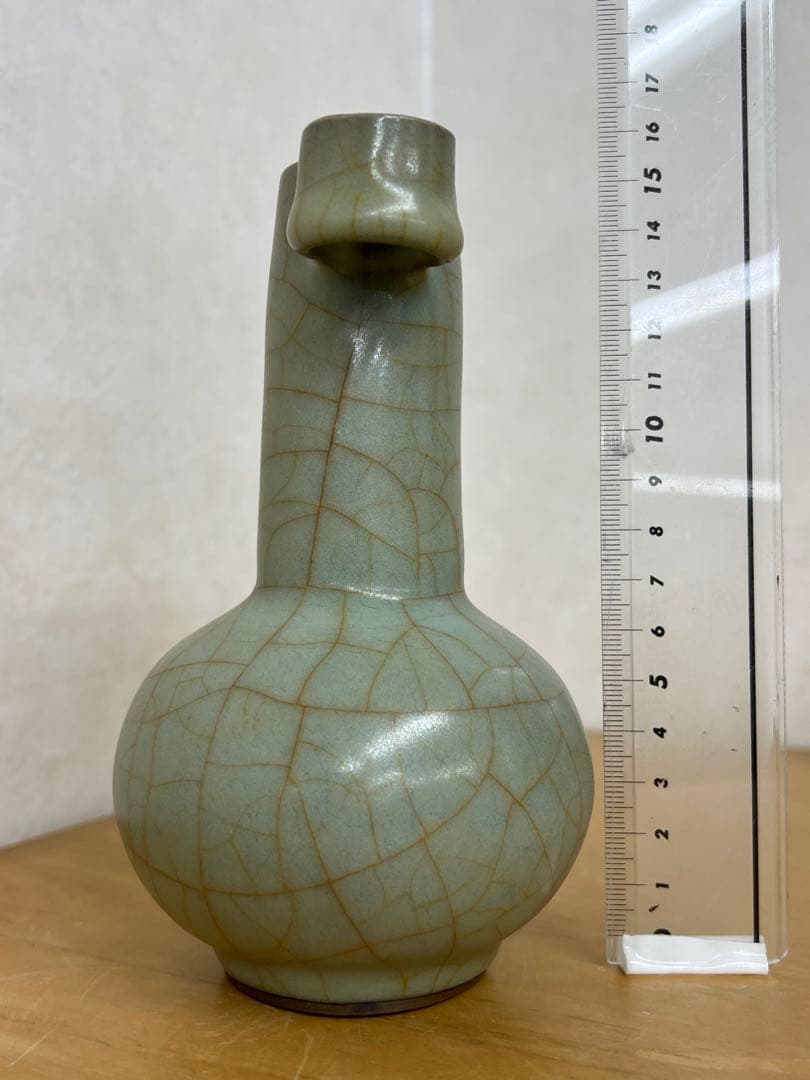 中国宗朝　南宋官窯瓶　唐物古美術　骨董珍品アンティーク　コレクション江戸青磁