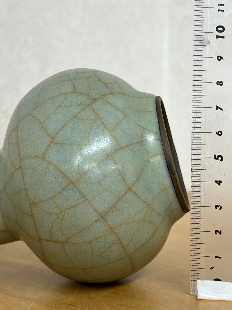 中国宗朝　南宋官窯瓶　唐物古美術　骨董珍品アンティーク　コレクション江戸青磁