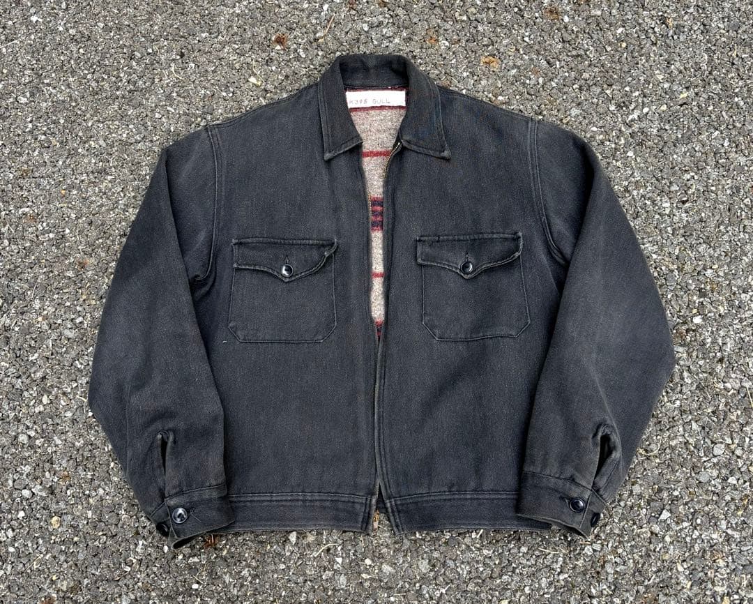 60s ウィップコード コットン ジャケット 墨黒 ブラック 2nd 50s