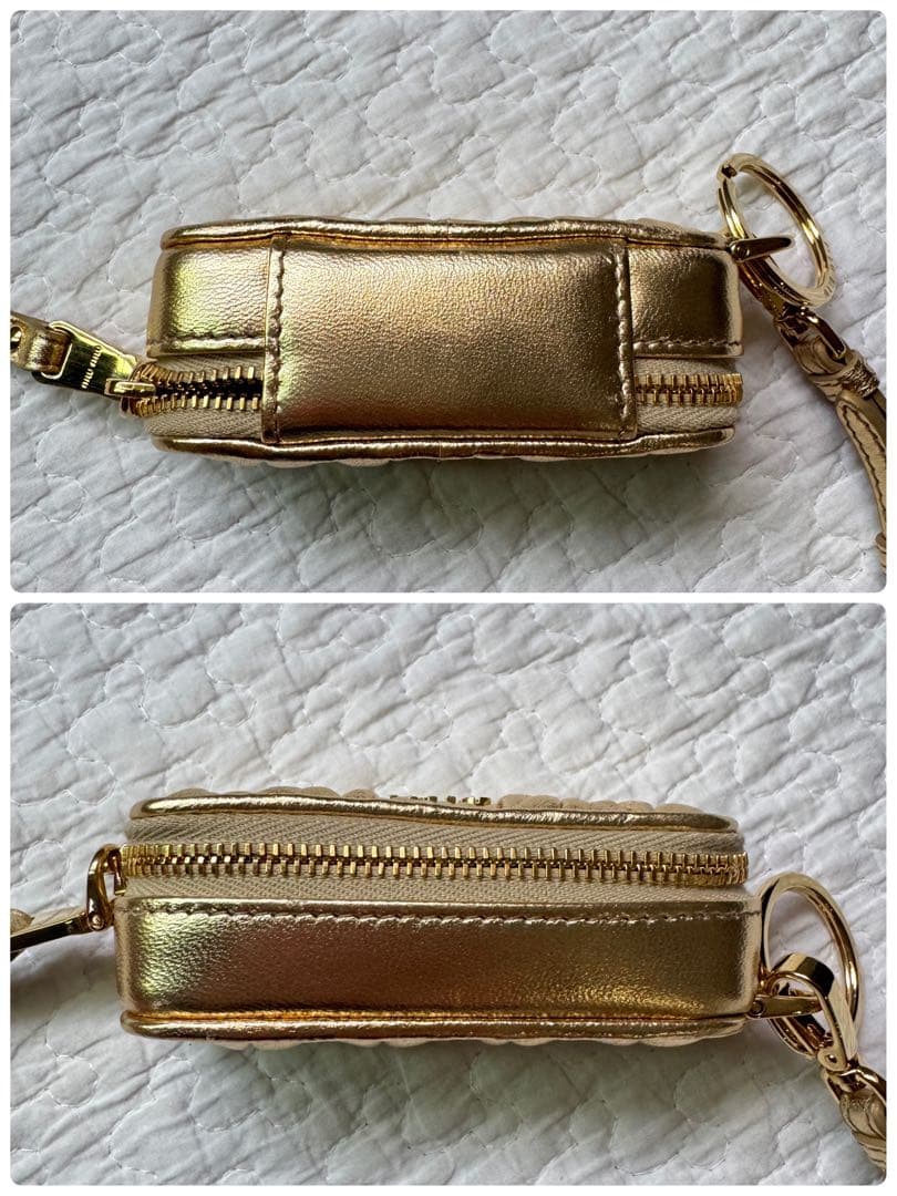 未使用品 MIUMIU リップケース チャーム マテラッセ ゴールド
