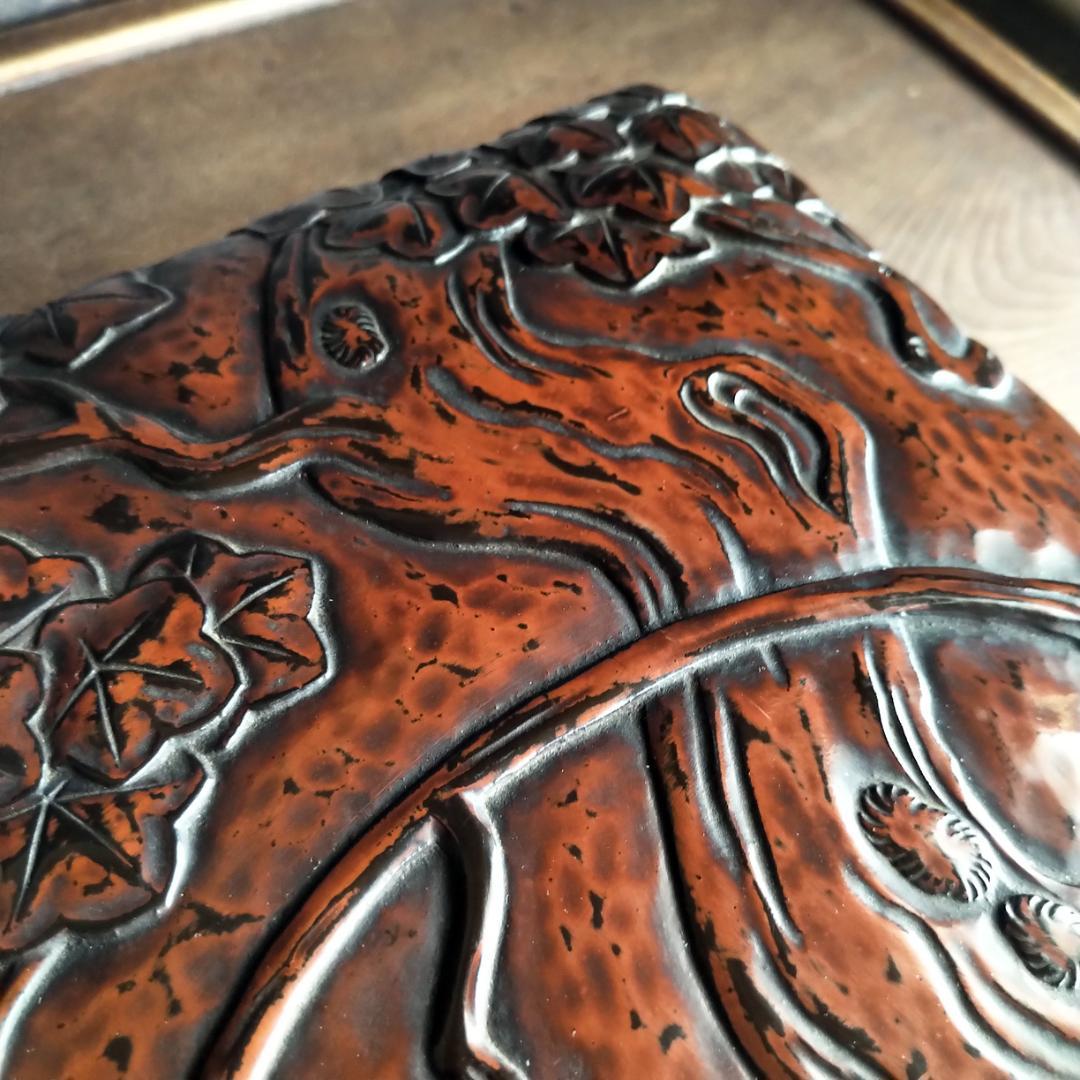 鎌倉彫　アート 本アンティーク　後藤斎宮（博古堂）箱物　文箱・硯箱