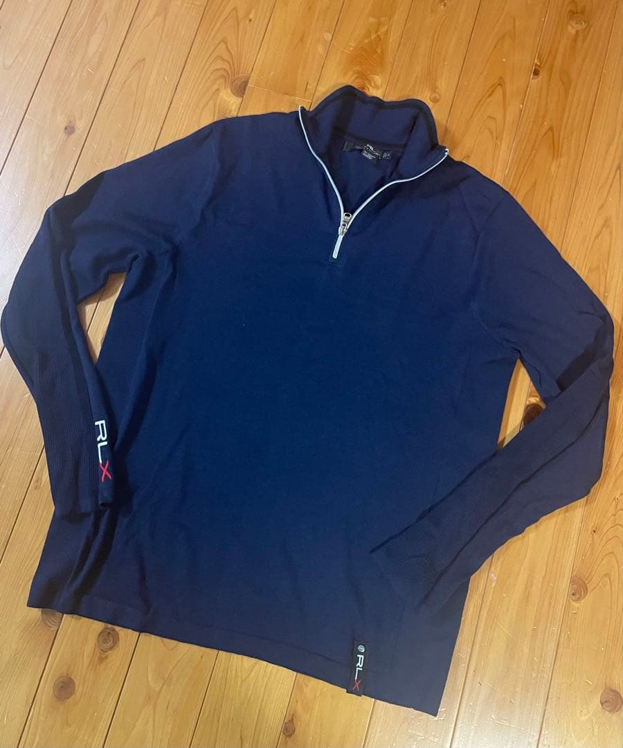 RLXゴルフ プルオーバーニット 紺 ラルフローレン L US:M 48 46