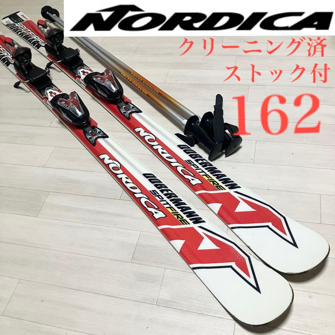 【良品】NORDICA SPITFIRE ノルディカ スキー162cmストック付