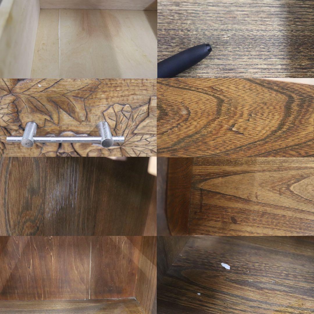 GMFK778○アンティーク調 レトロ 電話台 FAX台 花台 飾り台 彫刻 ク