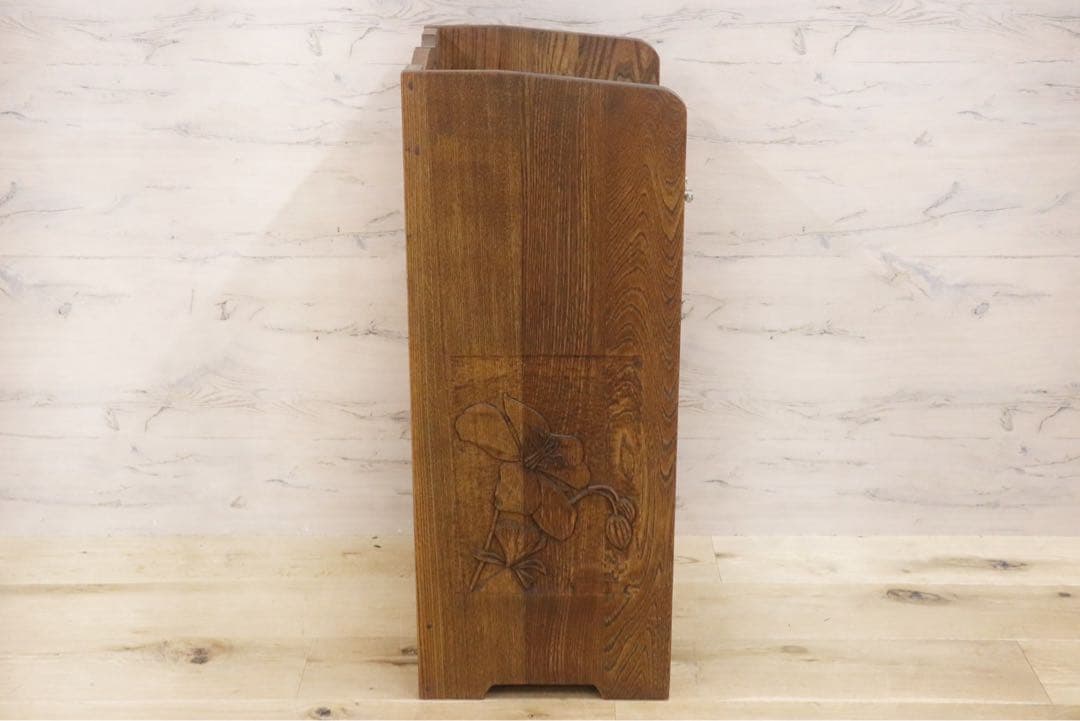 GMFK778○アンティーク調 レトロ 電話台 FAX台 花台 飾り台 彫刻 ク