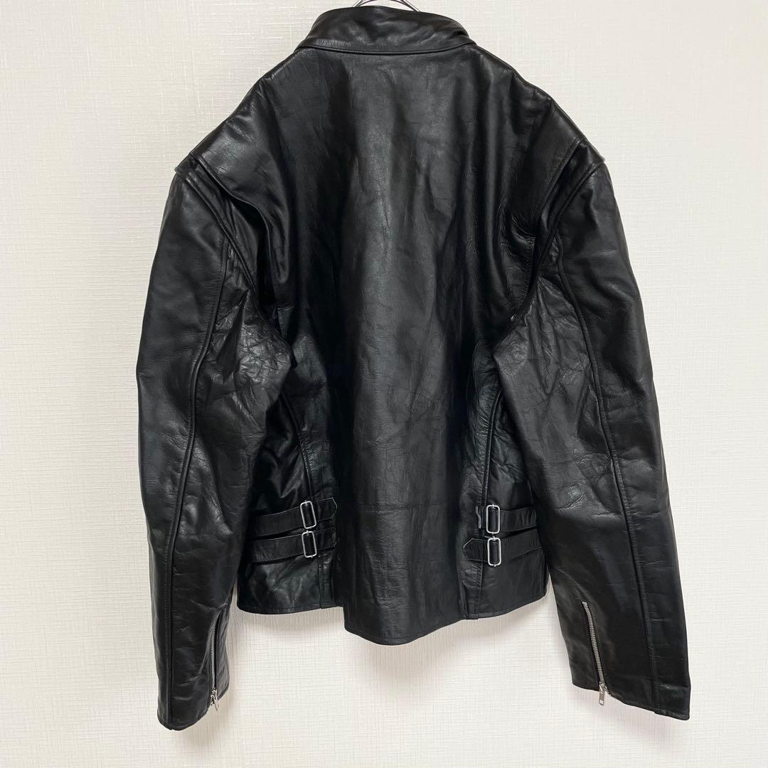 ホーンワークス 本革 シングルライダース ブラック アメカジ