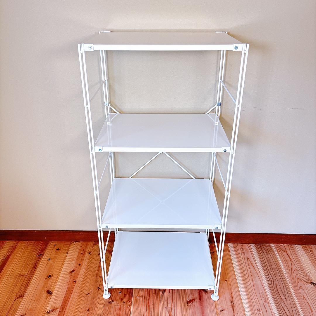 【良品】 無印良品 スチールユニットシェルフ スチール棚セット 中 ライトグレー