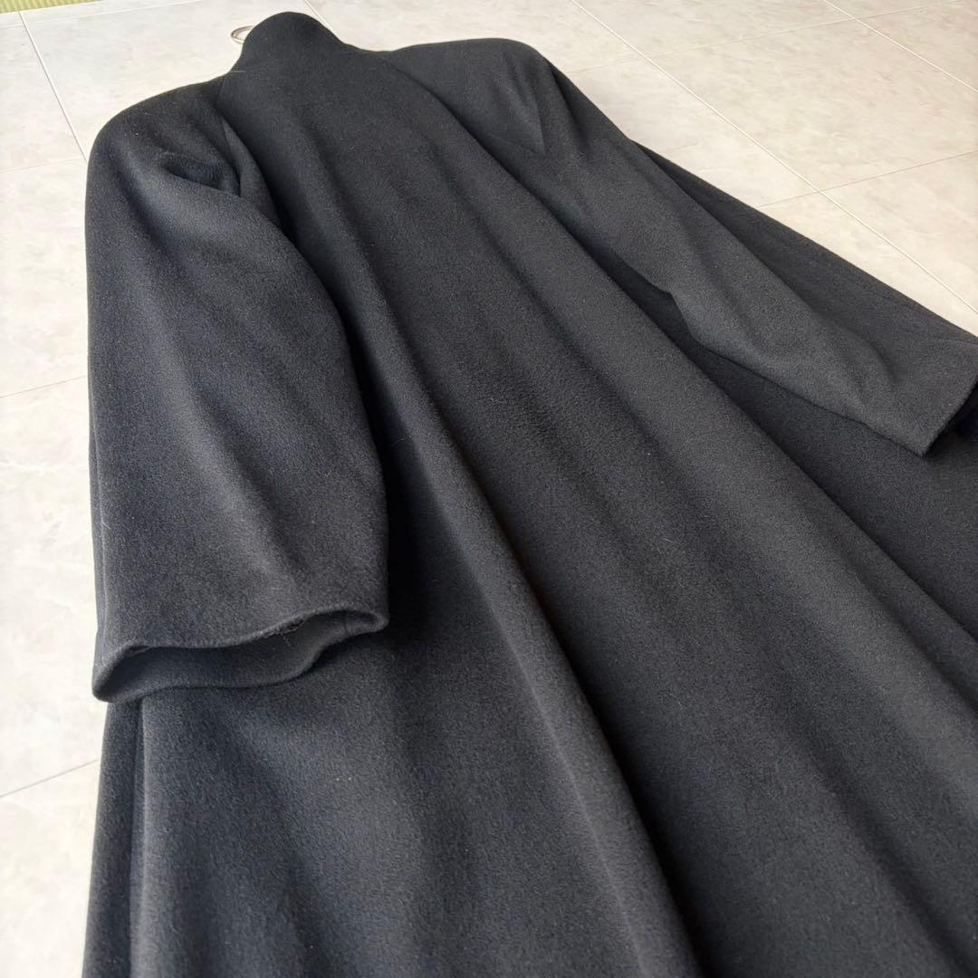 極美品✨エムチャリオット最高級カシミヤ100% ロングコート 黒 M 日本製