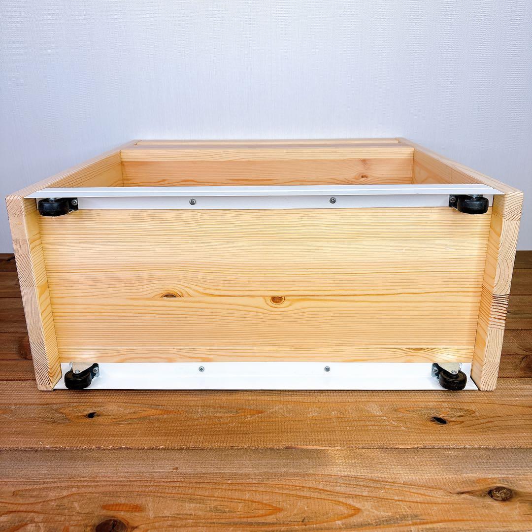 【良品】 無印良品 パイン材 デスクワゴン 幅55×奥行24×高さ57.5cm