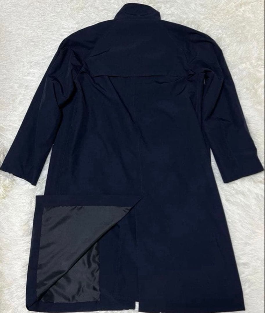 ジ*ヌ様 【美品】Fred Perry トレンチコート　M相当　ロゴ　ネイビー