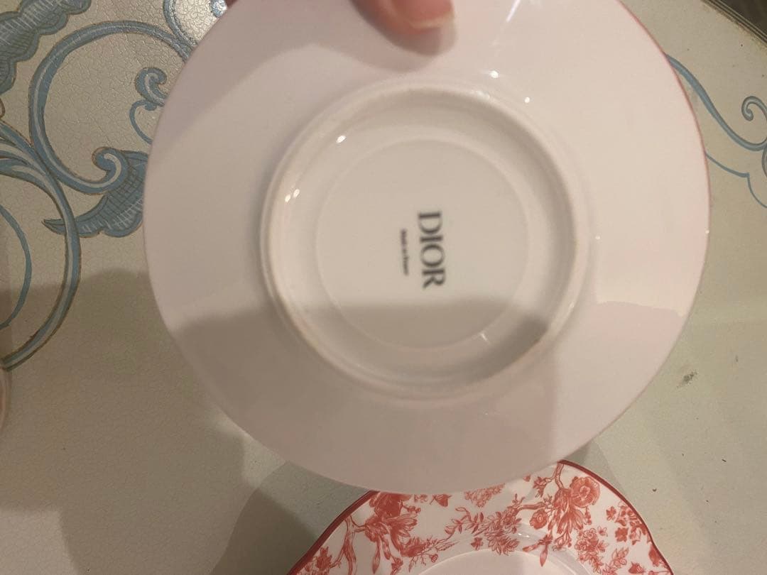 【Dior】磁器 カップ&ソーサー、ディナープレート 27cm 3点セット