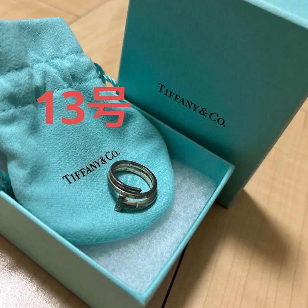 ティファニー TIFFANY Tスクエア ラップ リング 13号