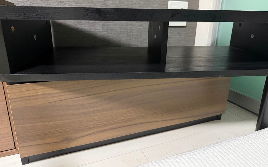 ニトリ テレビ台 ローボードギャラリー EX80 MBR＆BK