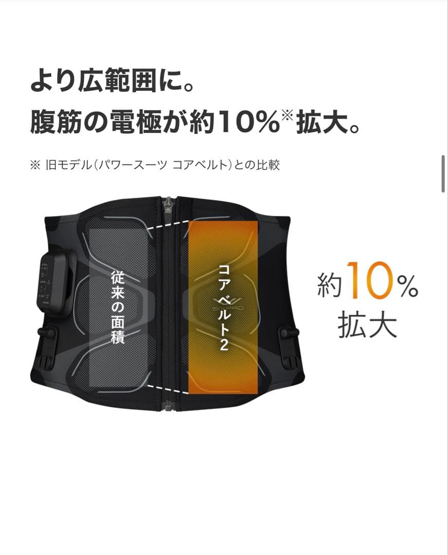 「値下げ交渉も可」シックスパッドコアベルト2 【新品未開封】Sサイズ