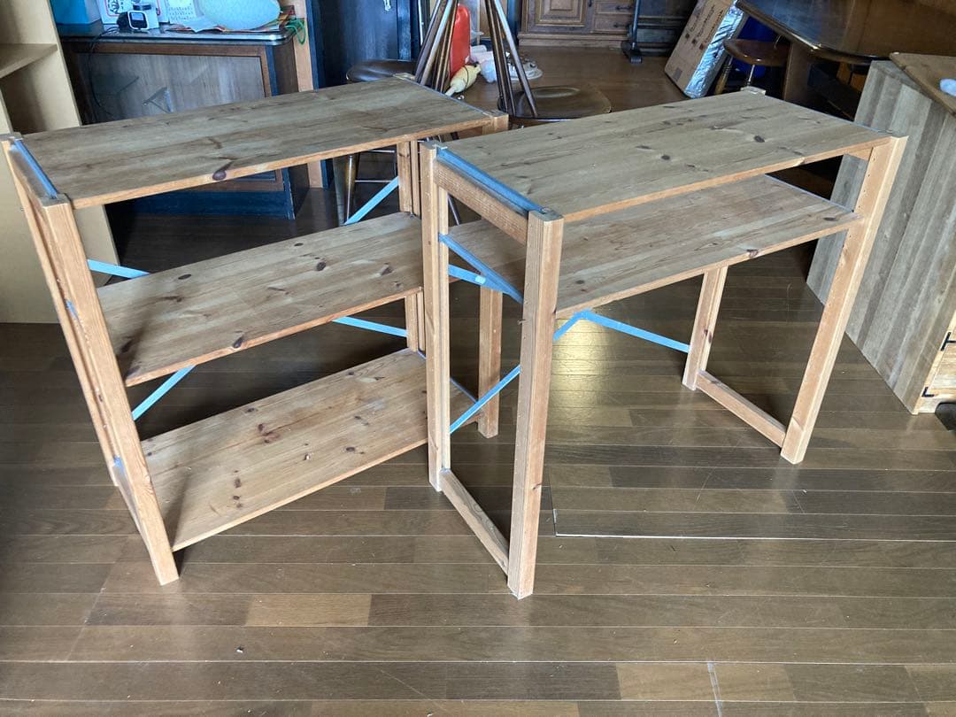 無印良品　木製3段シェルフ 2つ　(幅83㌢　奥行39㌢　高さ80㌢)