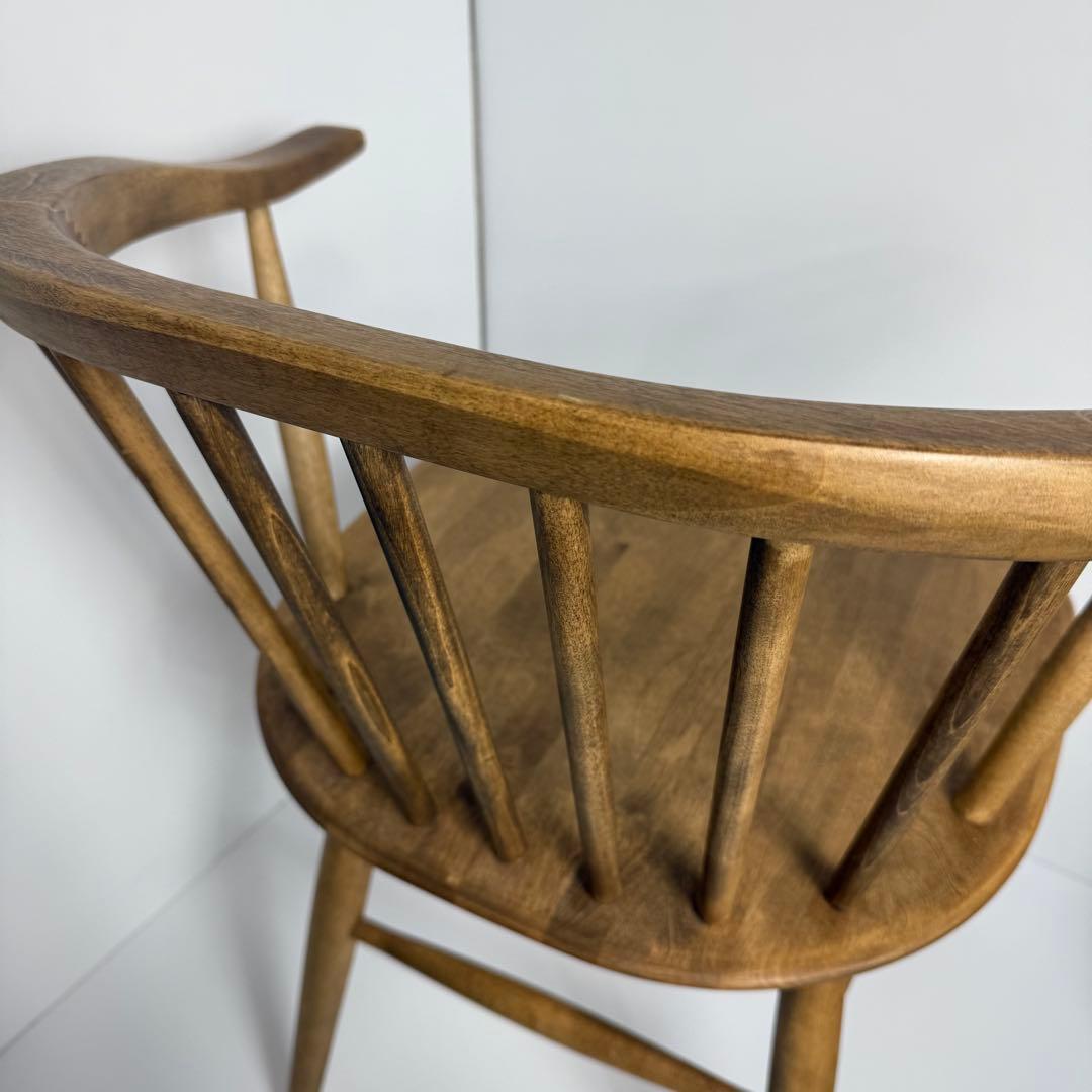 美品　関家具　ロメリア ダイニングチェア（ナチュラル） アームチェア