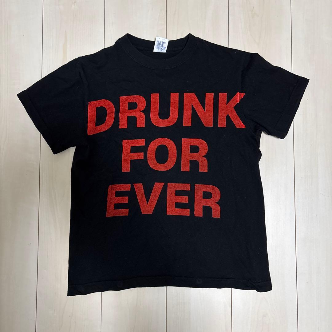 最安値　DRUNK FOR EVER Tシャツ 赤s fti punkandyo