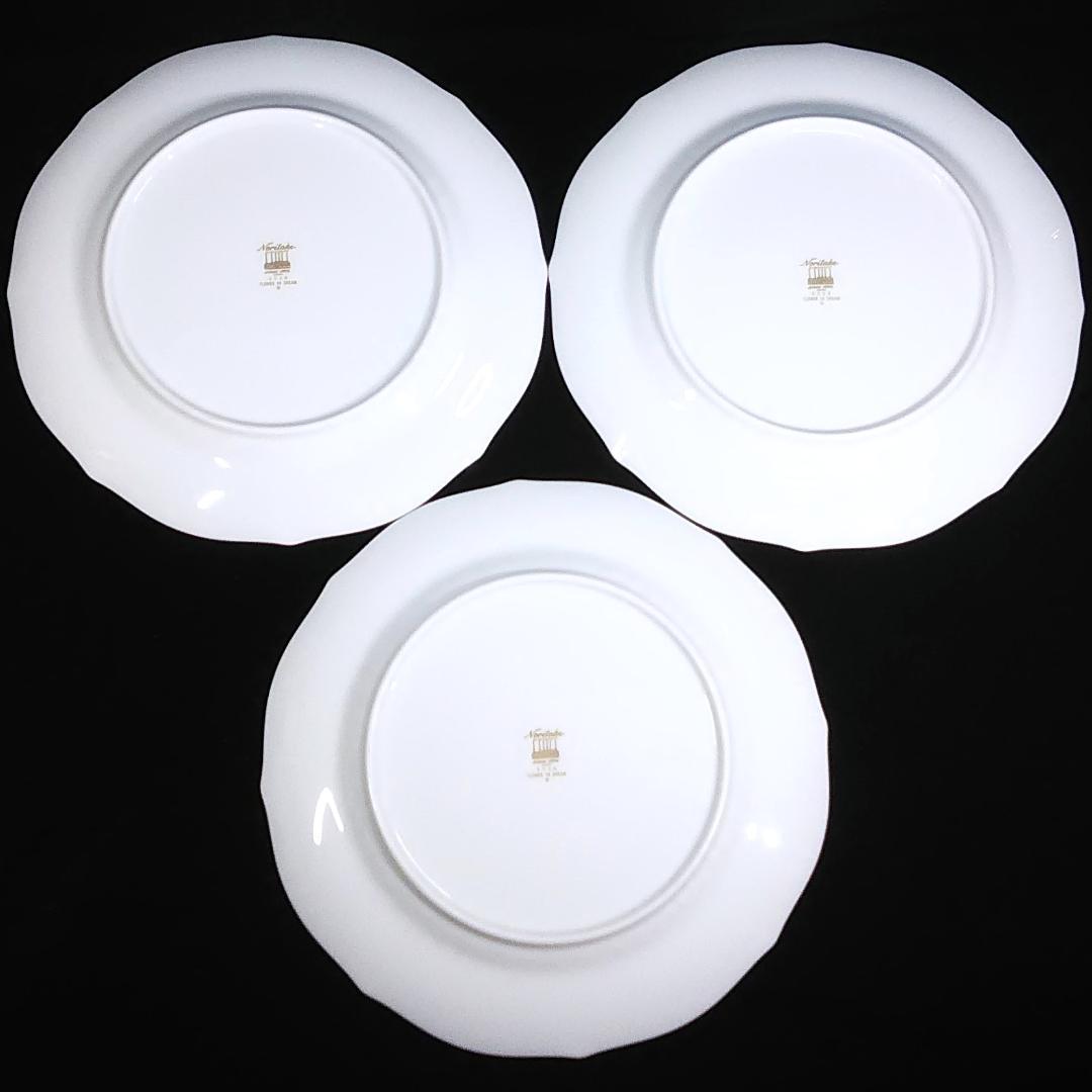 ノリタケ ダイヤモンドコレクション フラワーインドリーム ディナー皿 3枚