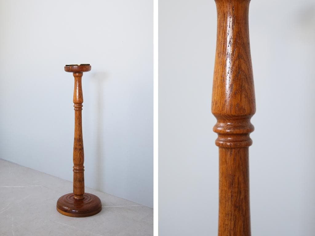 英国アンティーク木製スモーカーズスタンド/灰皿アシュトレイ/タバコ(92-201