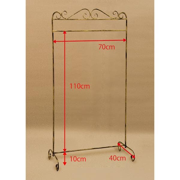 アイアン ハンガーラック/380 おしゃれ 店舗用 什器 スリム アンティーク