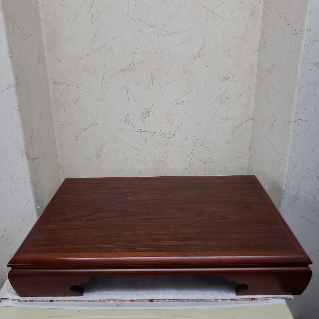 蔵出し特価　紫檀木製花台　花瓶スタンド 重ね脚C４８×３３×８cm箱付き