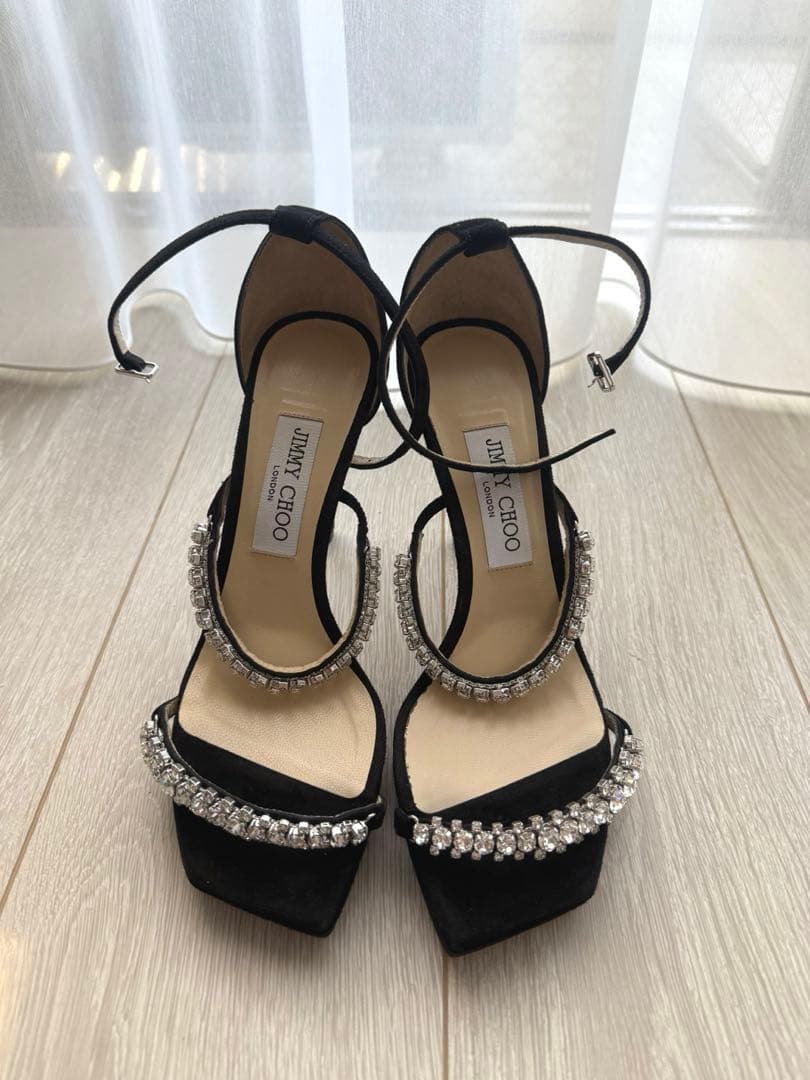 JIMMY CHOO 38 パンプス ハイヒール ビジュ