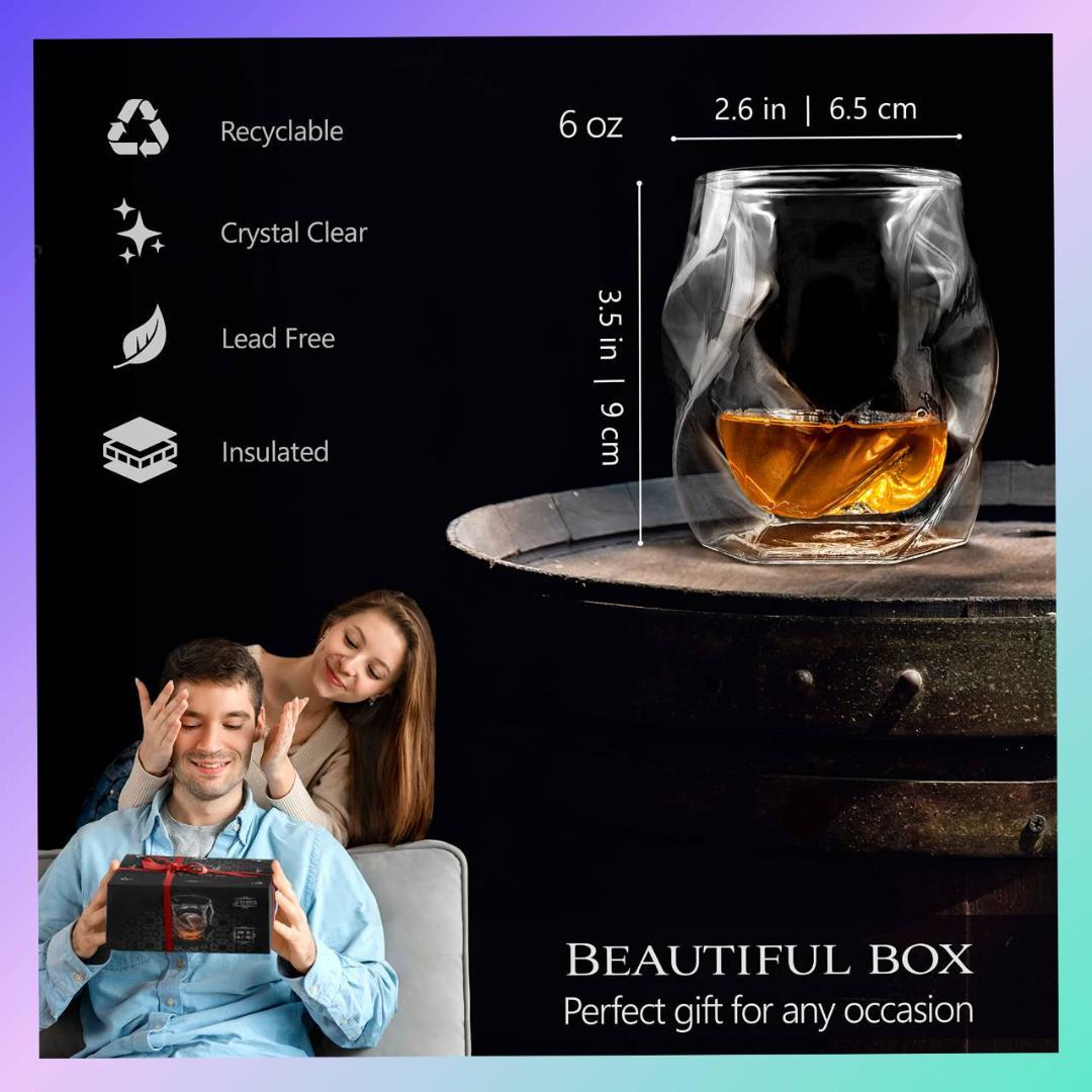 ウイスキー ダブルウォール 結露が少ない ロックグラス グラス