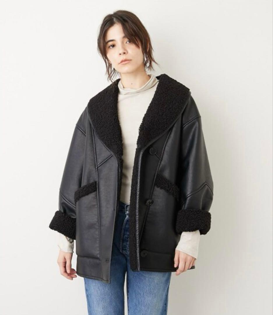 MAISON HAUSSMANNエコレザーコート