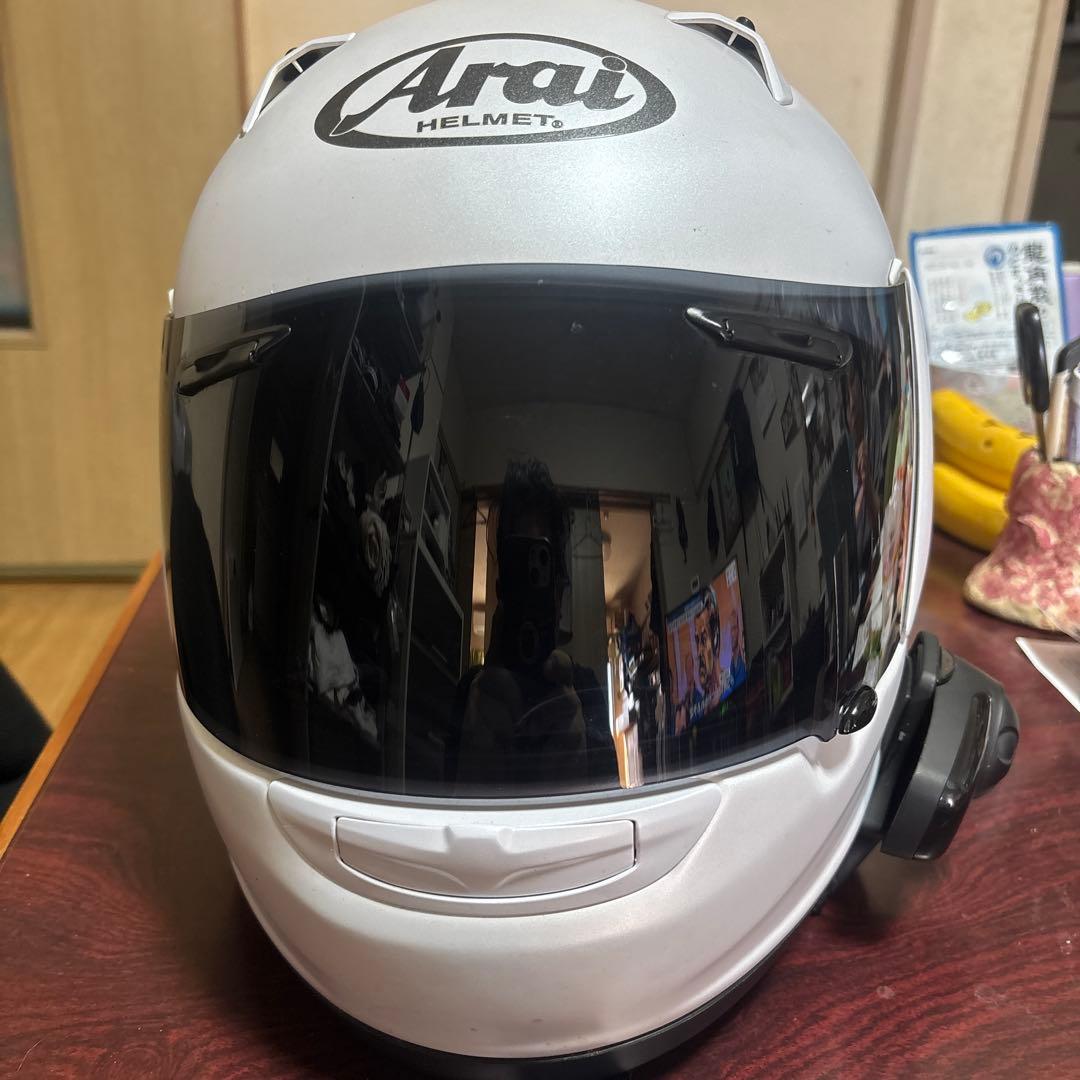 バイソン  Arai Astro IQスモークシールド付きマッドホワイト