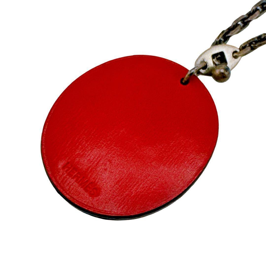 エルメス てんとう虫 レッド テントウムシ キーホルダー バッグチャーム レザー