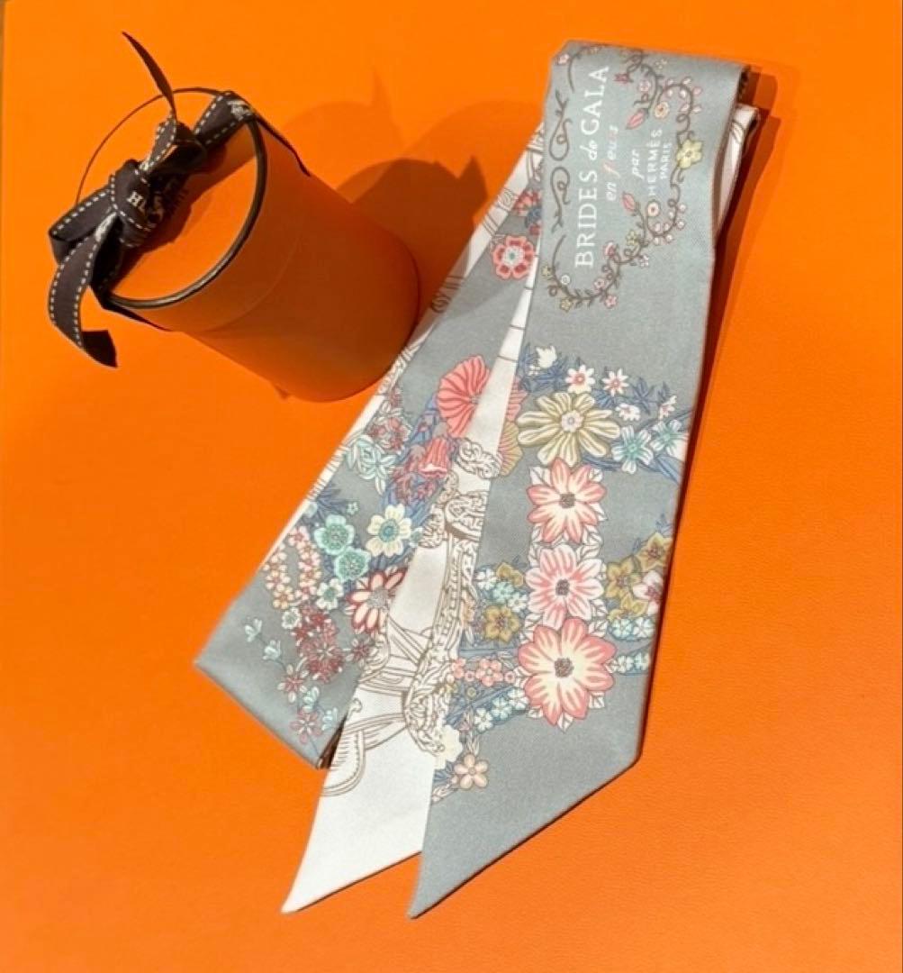 エルメスツイリー《ブリッド・ドゥ・ガラ・アン・フルール&アイライナー》新品