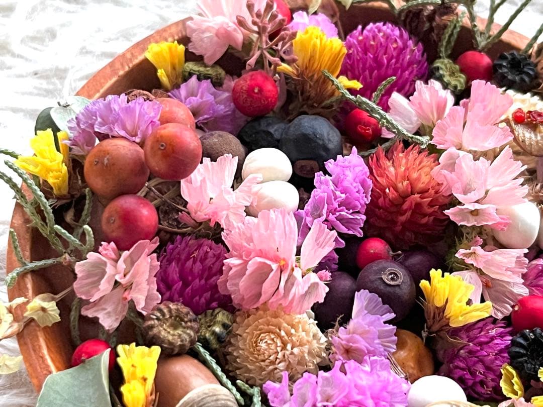 春花ドライフラワーミックス 花材❤️バーバリウム・レジン・キャンドル・ハンドメイド