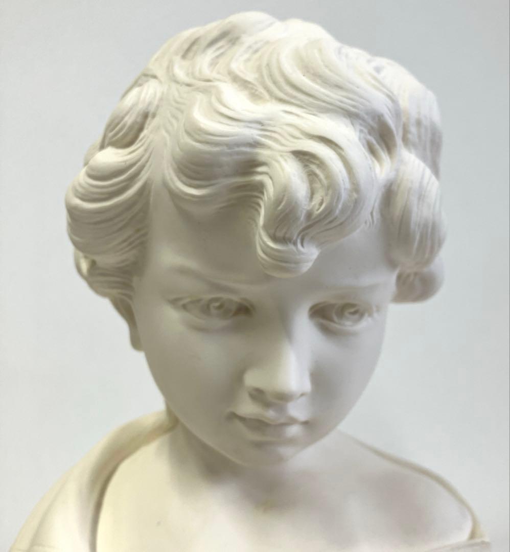 少女の胸像　白い陶器製　ジュゼッペ・ベッシ イタリア製