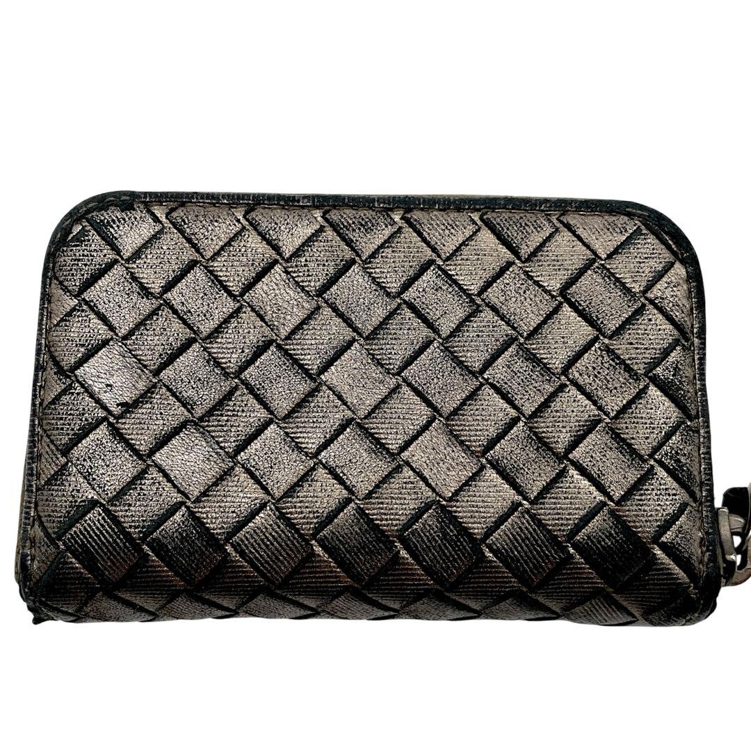 【美品】ボッテガヴェネタ　ケース　イントレチャート　メタリック