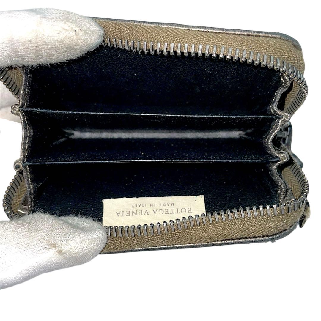 【美品】ボッテガヴェネタ　ケース　イントレチャート　メタリック