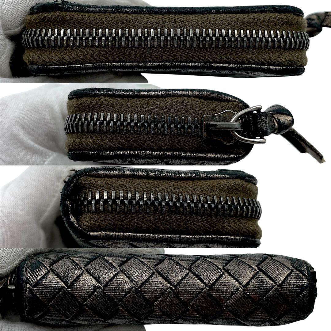 【美品】ボッテガヴェネタ　ケース　イントレチャート　メタリック