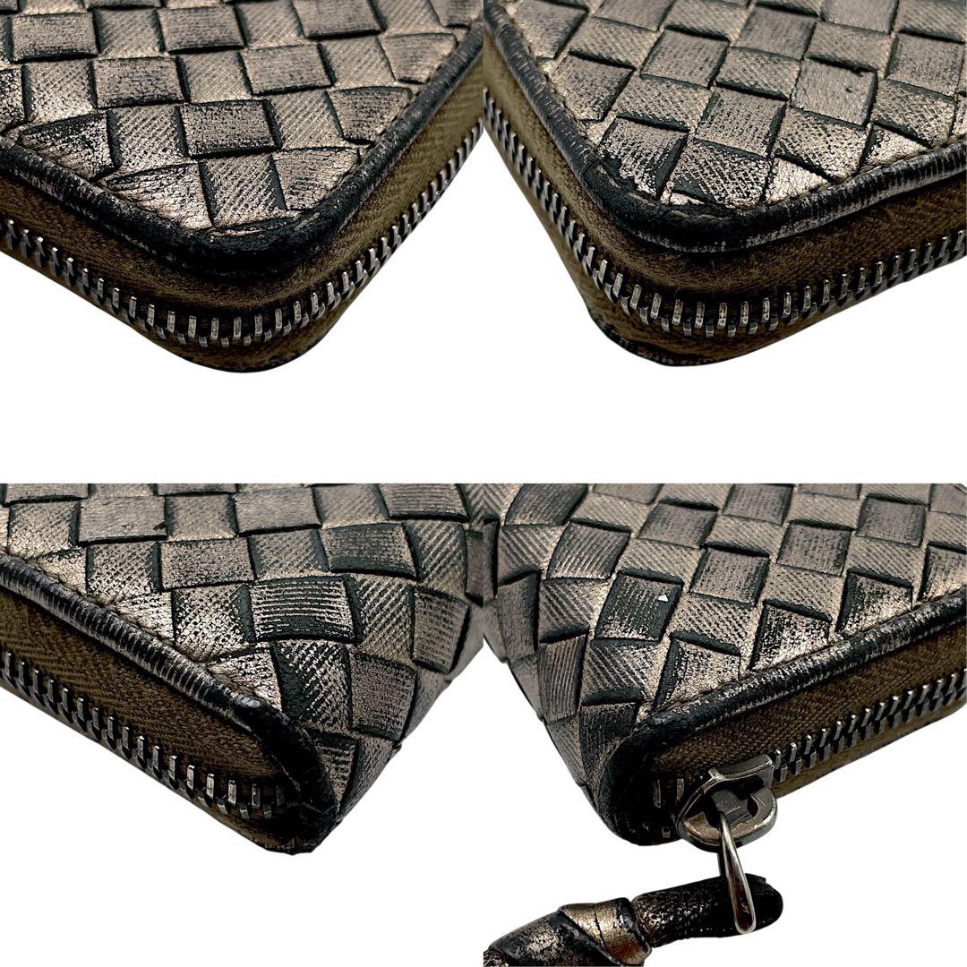 【美品】ボッテガヴェネタ　ケース　イントレチャート　メタリック