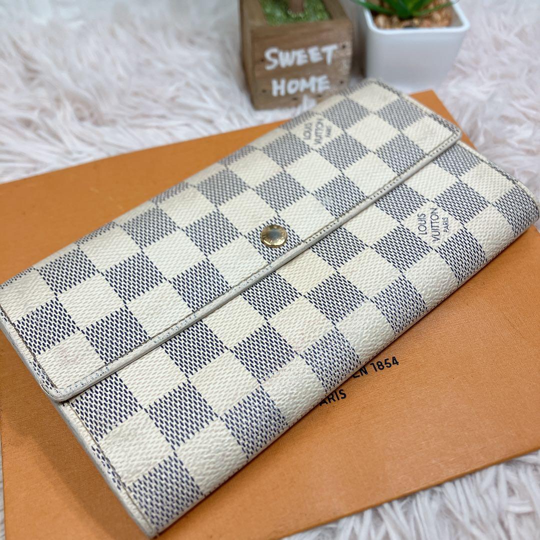 ！美品！ ルイヴィトン ダミエアズール ポルトフォイユ サラ レディース 長財布