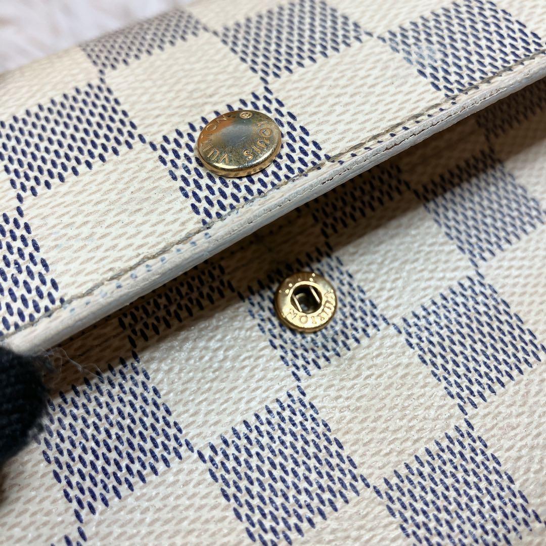 ！美品！ ルイヴィトン ダミエアズール ポルトフォイユ サラ レディース 長財布