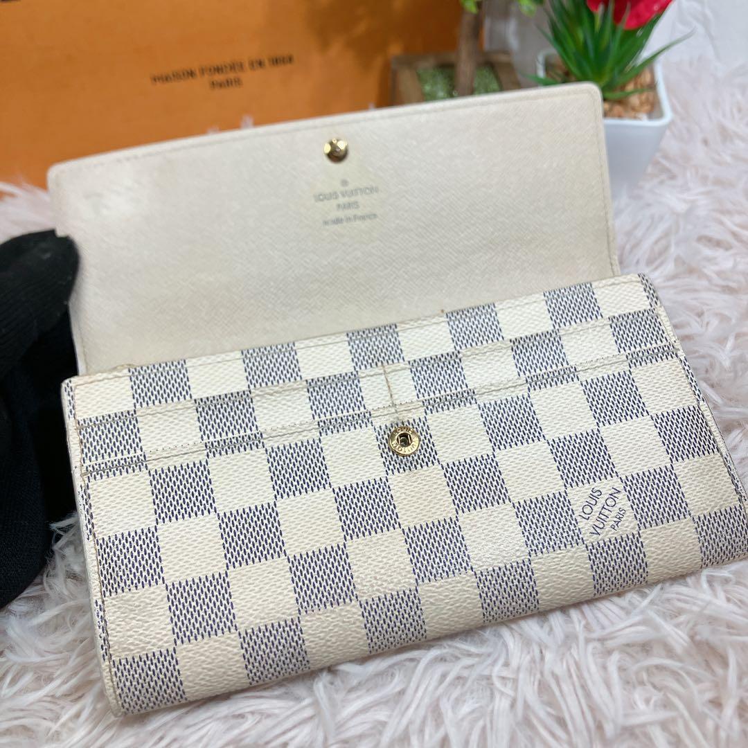 ！美品！ ルイヴィトン ダミエアズール ポルトフォイユ サラ レディース 長財布
