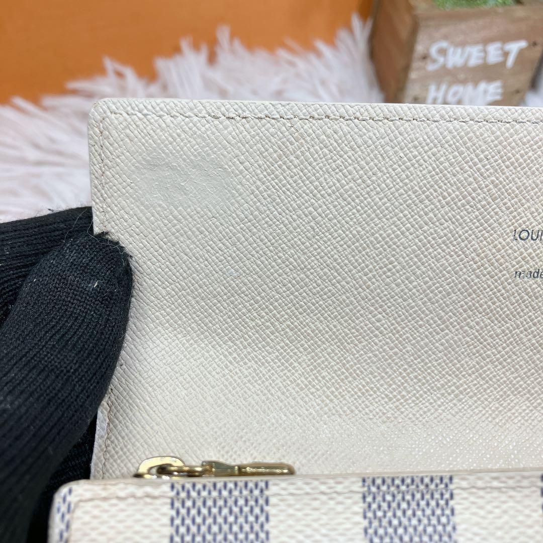 ！美品！ ルイヴィトン ダミエアズール ポルトフォイユ サラ レディース 長財布