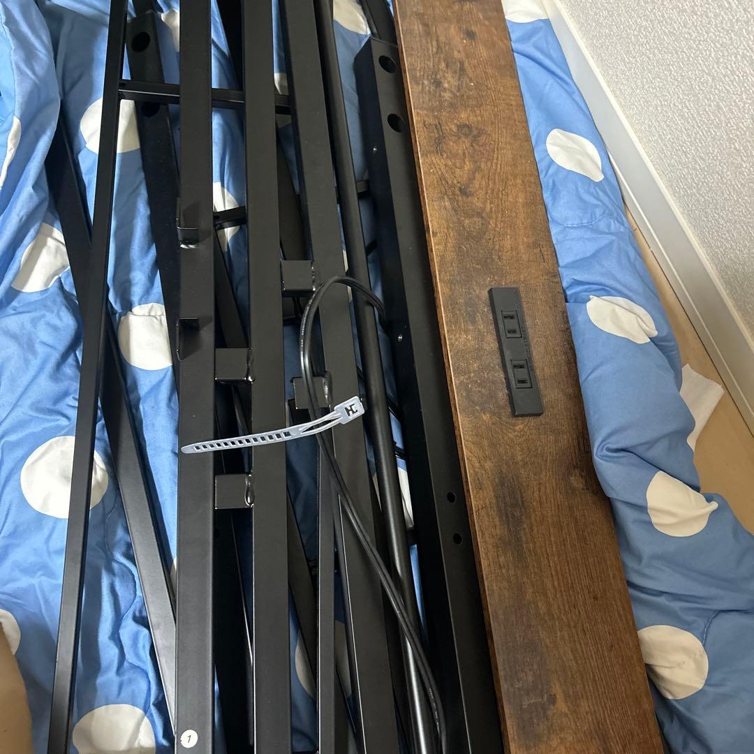 引取or郵送　シングルパイプベッド(バジーナC-STN フレームブラック ニトリ