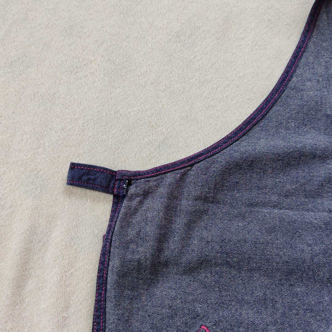 ミミポポ　mezzo piano デニムエプロン 　フリーサイズ