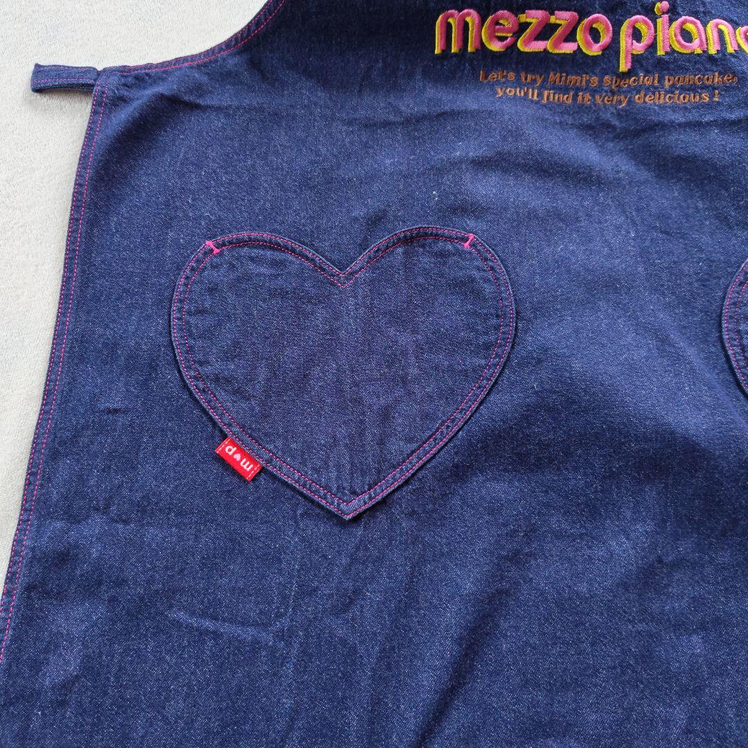 ミミポポ　mezzo piano デニムエプロン 　フリーサイズ