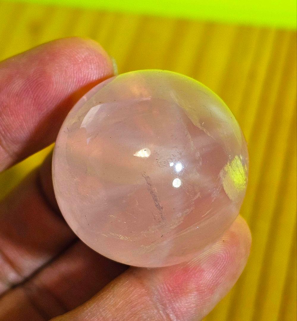 約50g以上あり‼️マダガスカル産 スターローズクォーツ 丸玉