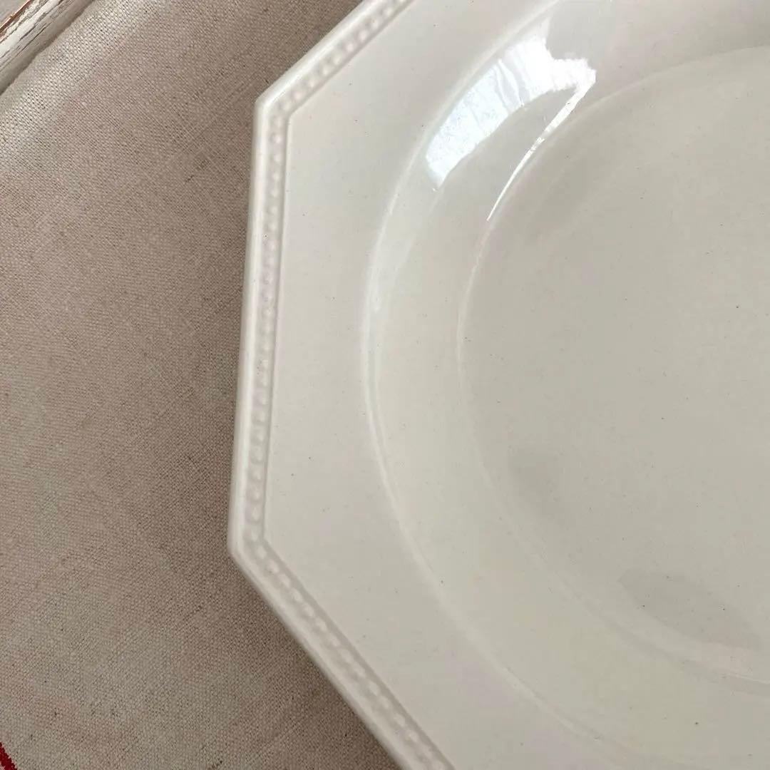 クレイユエモントロー オクトゴナル octogonale 深皿　パール　美品