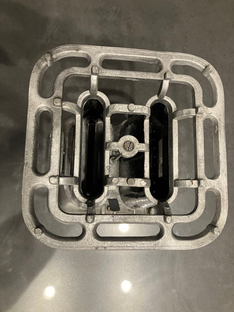 激レア！ 実働/美品 ビンテージ アイロンストーブ　ダブルバーナー　アルミニウム