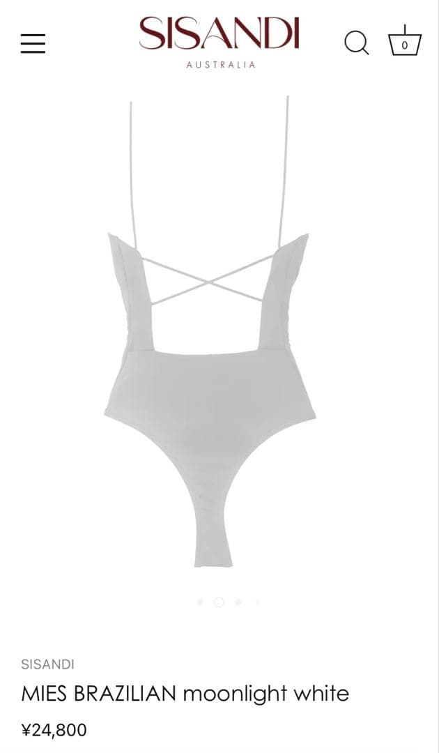 新品未使用SISANDI MIES BRAZILIAN whiteサイズ2