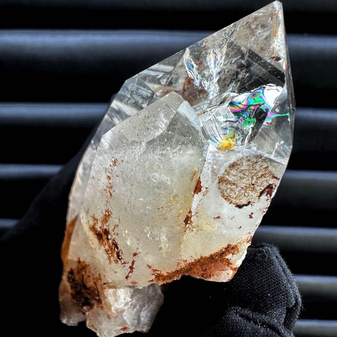 高透明度❗️レインボー☆コロンビアレムリアンシード クリスタル ポイントA1549