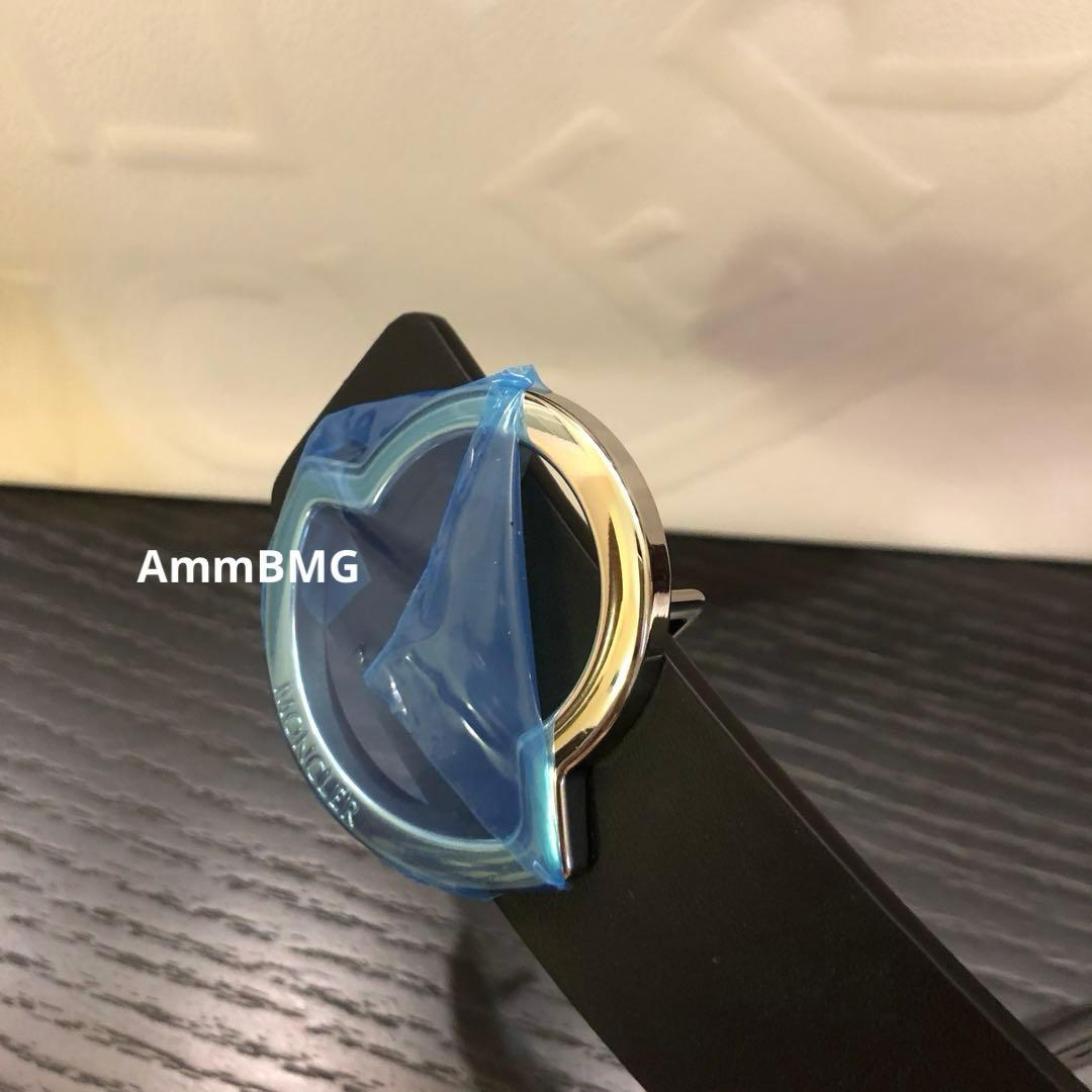 新品 Moncler モンクレール シルバー ロゴバックル メンズベルト 48